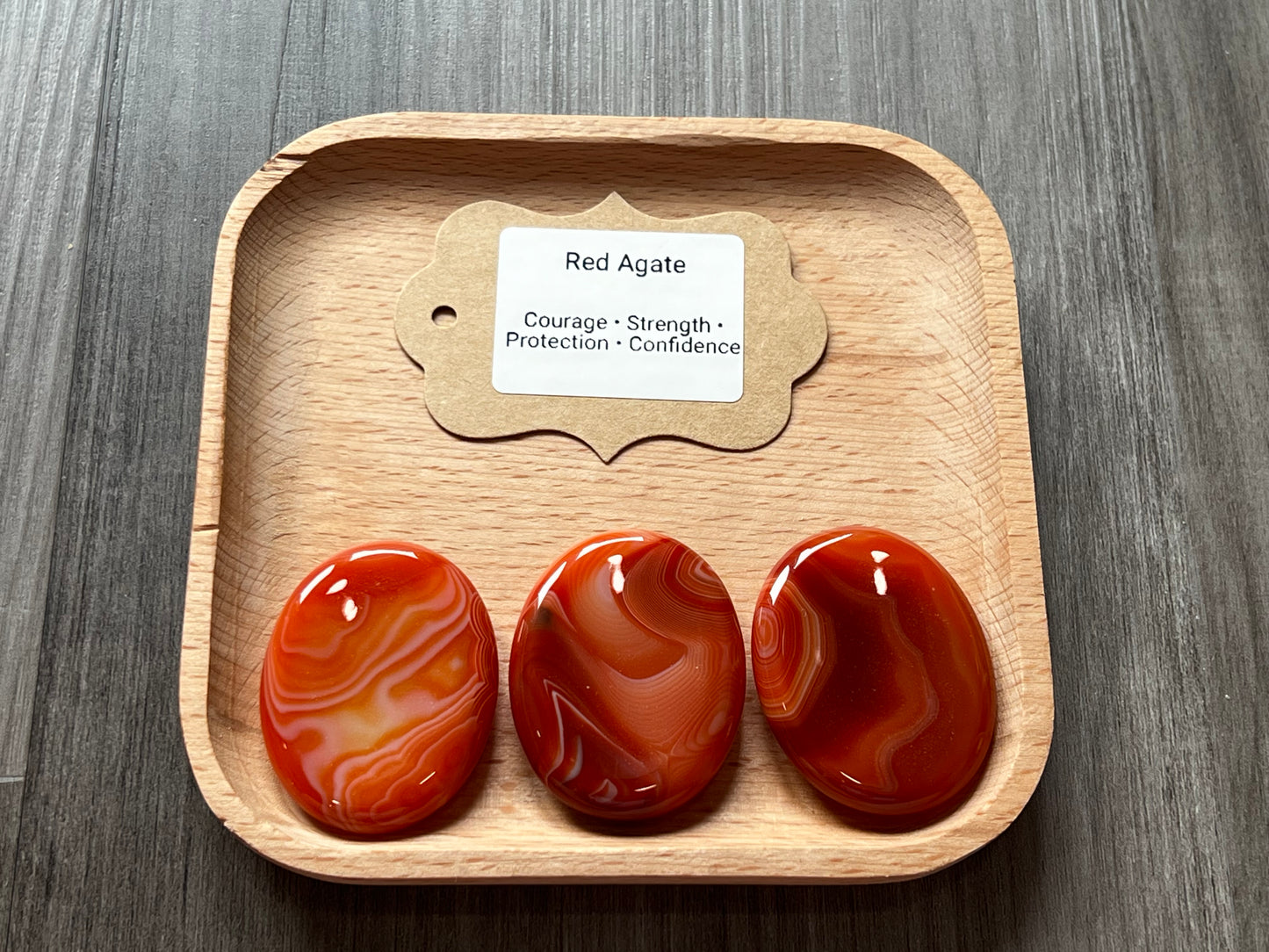 Red Agate Worry Stone