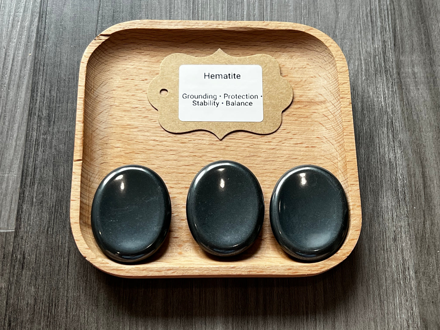 Hematite Worry Stone