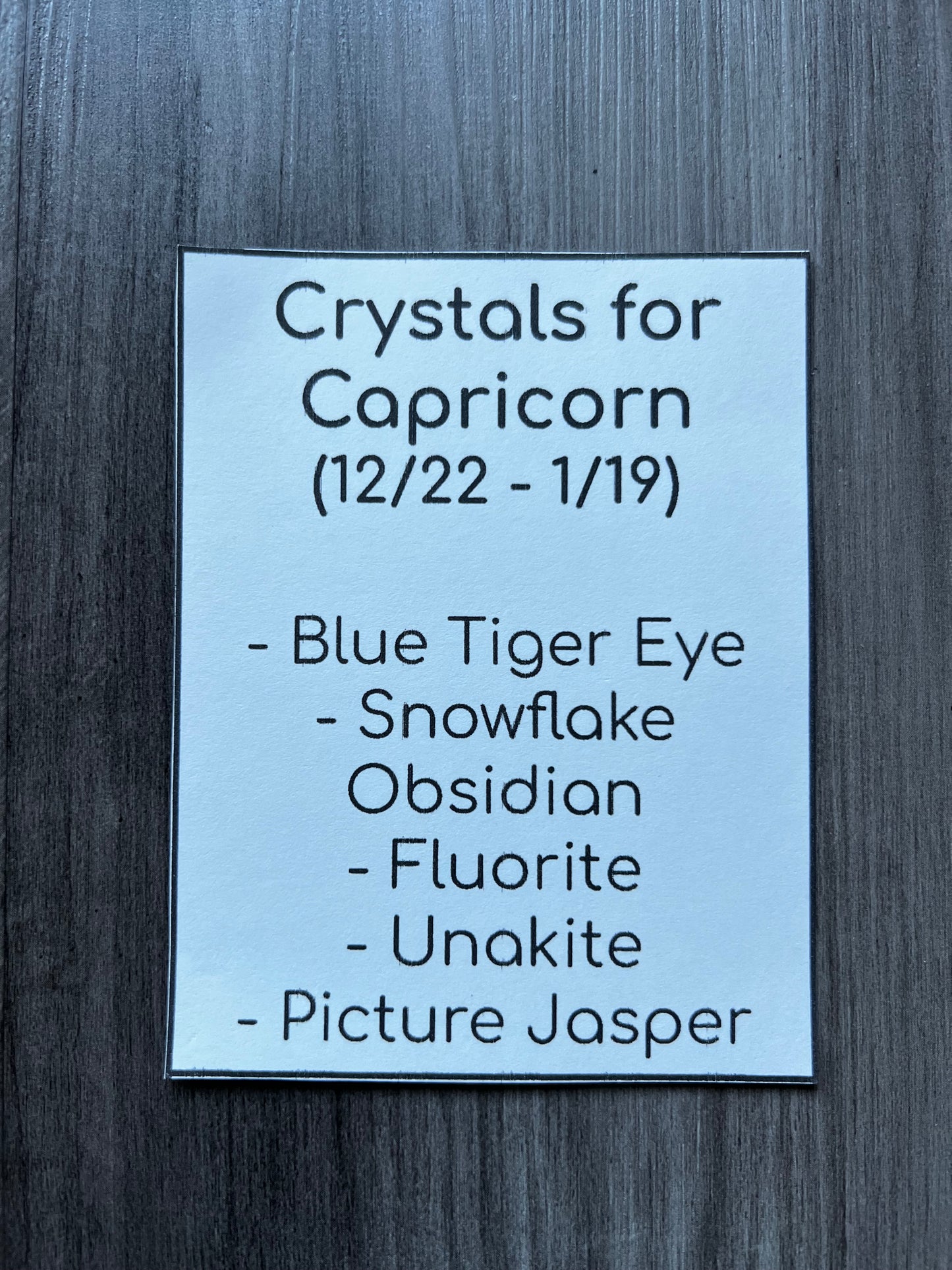 Crystals for Capricorn