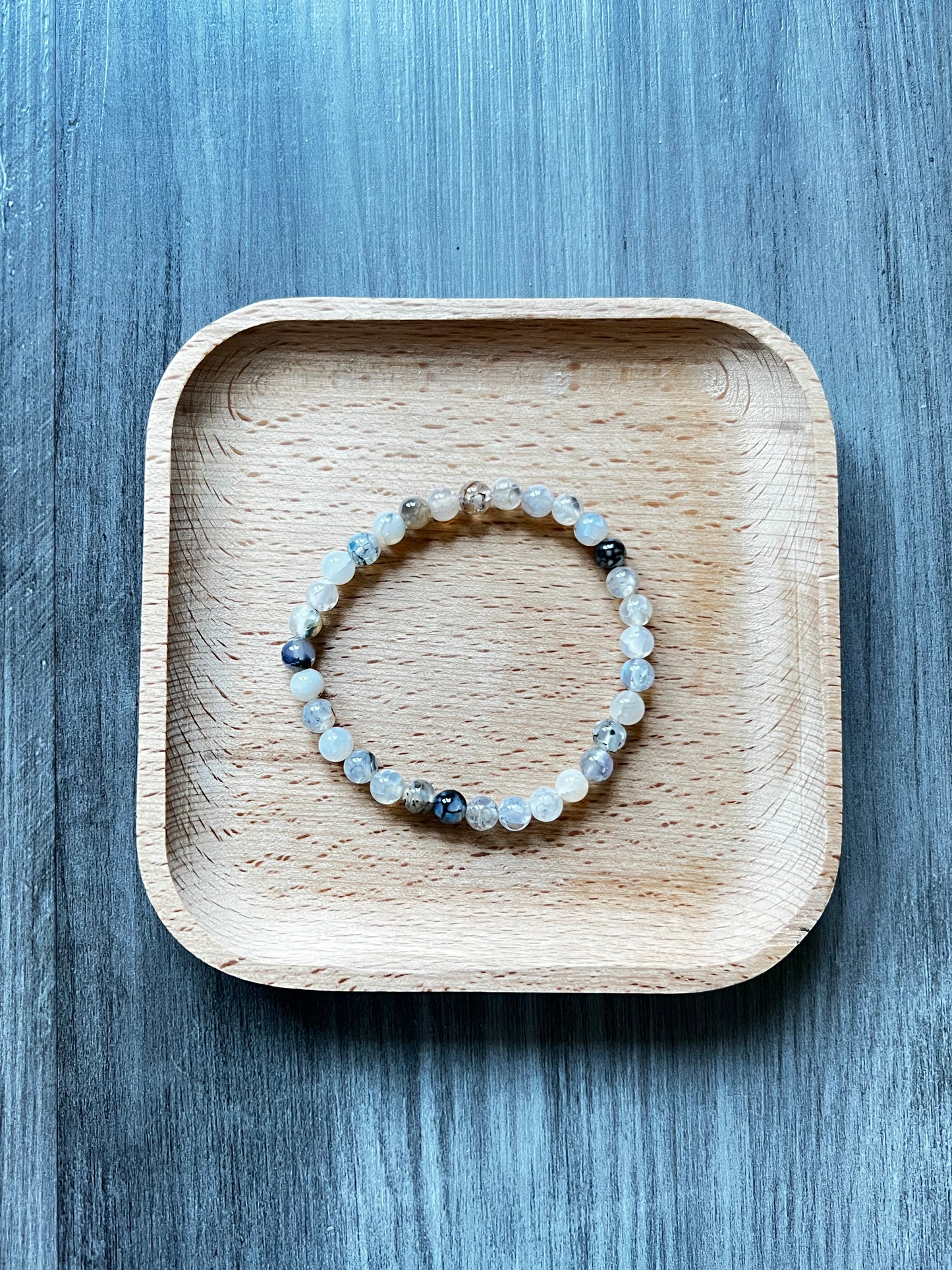 Black Dragon Vein Bracelet - 6 mm