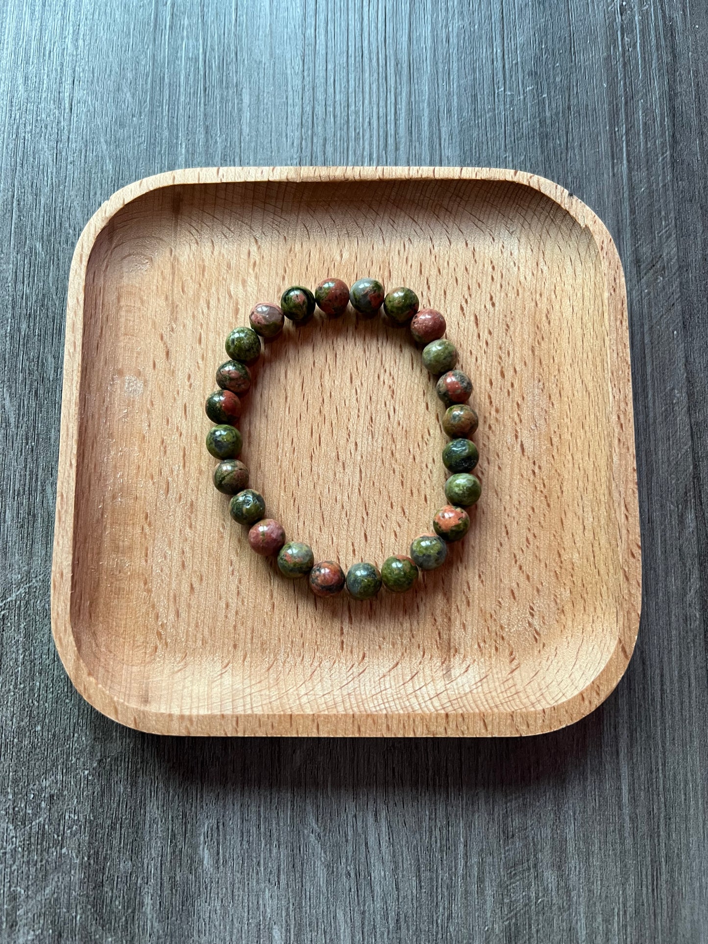 Unakite Bracelet - 8 mm