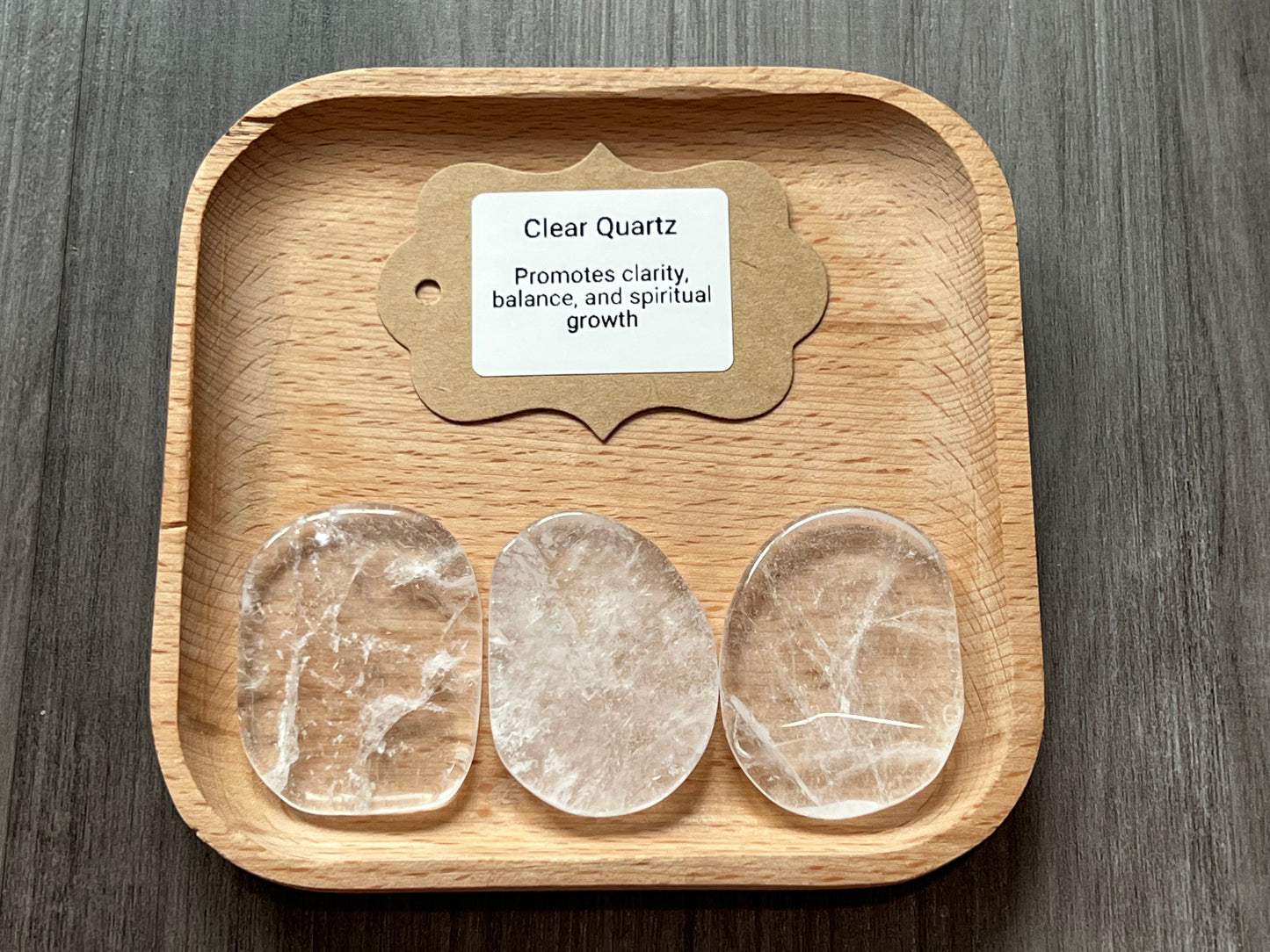 Clear Quartz Palm Stone