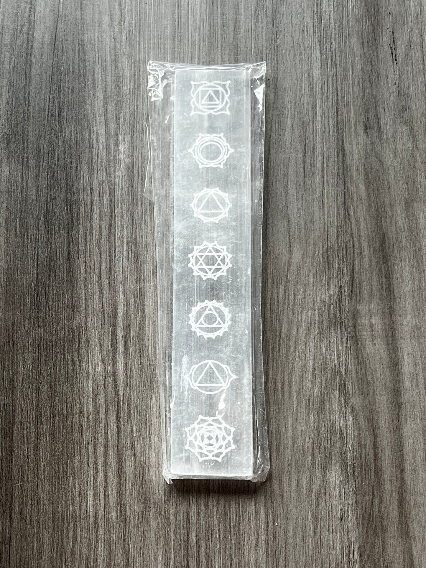 Selenite Chakra Flat Bar