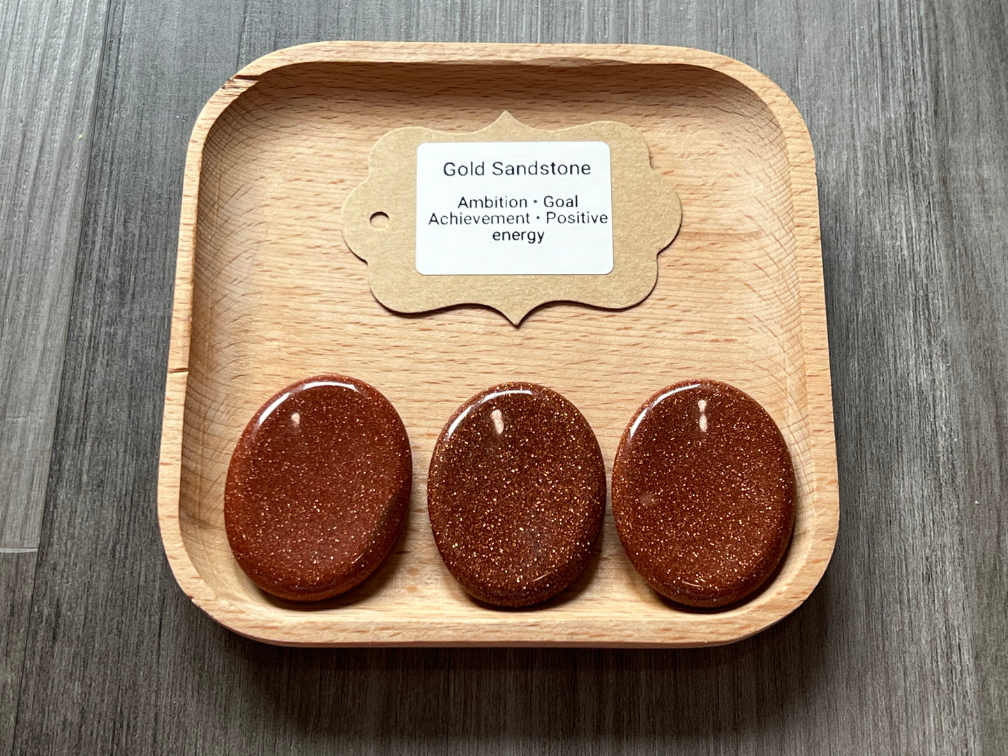 Gold Sandstone Worry Stone