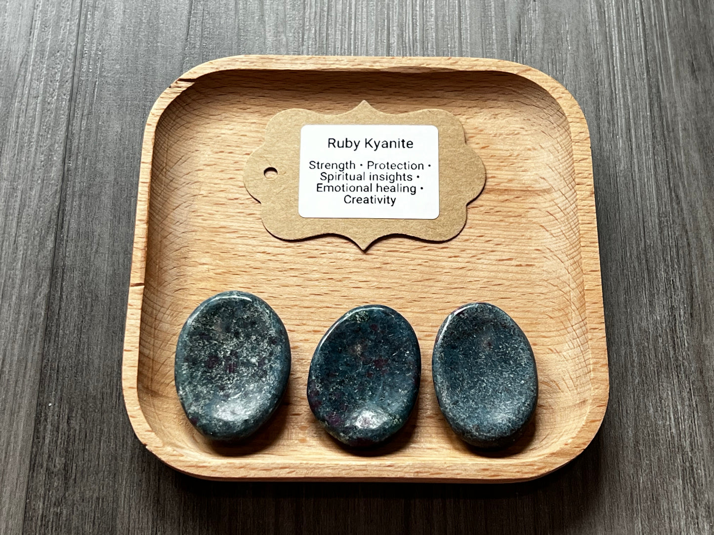 Ruby Kyanite Worry Stone