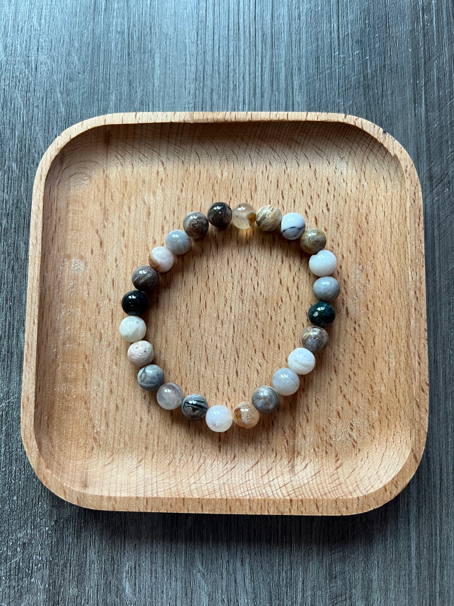Bamboo Agate Bracelet - 8 mm