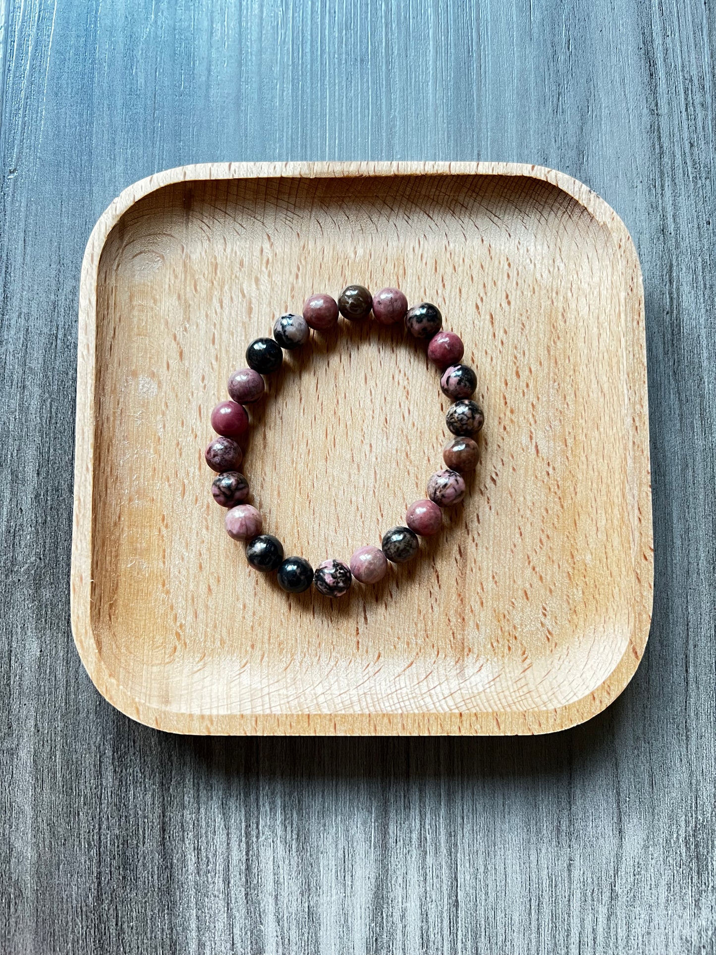 Rhodonite Jasper Bracelet - 8 mm