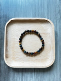 Tiger Eye, Red Tiger Eye, Cat Eye Aurora Tiger Eye Bracelet - 6 mm