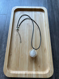 18 mm Clear Quartz Stone Necklace