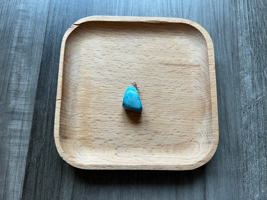 Blue Howlite Tumbled Stone Pendant