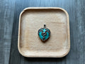 Turquoise Dragon Heart Pendant Necklace