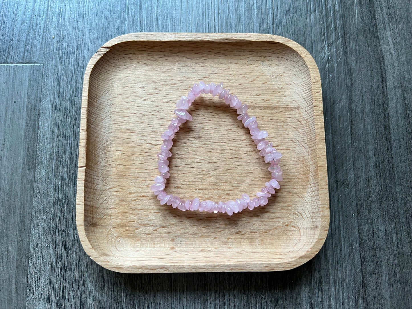 Rose Quartz Chip Bracelet