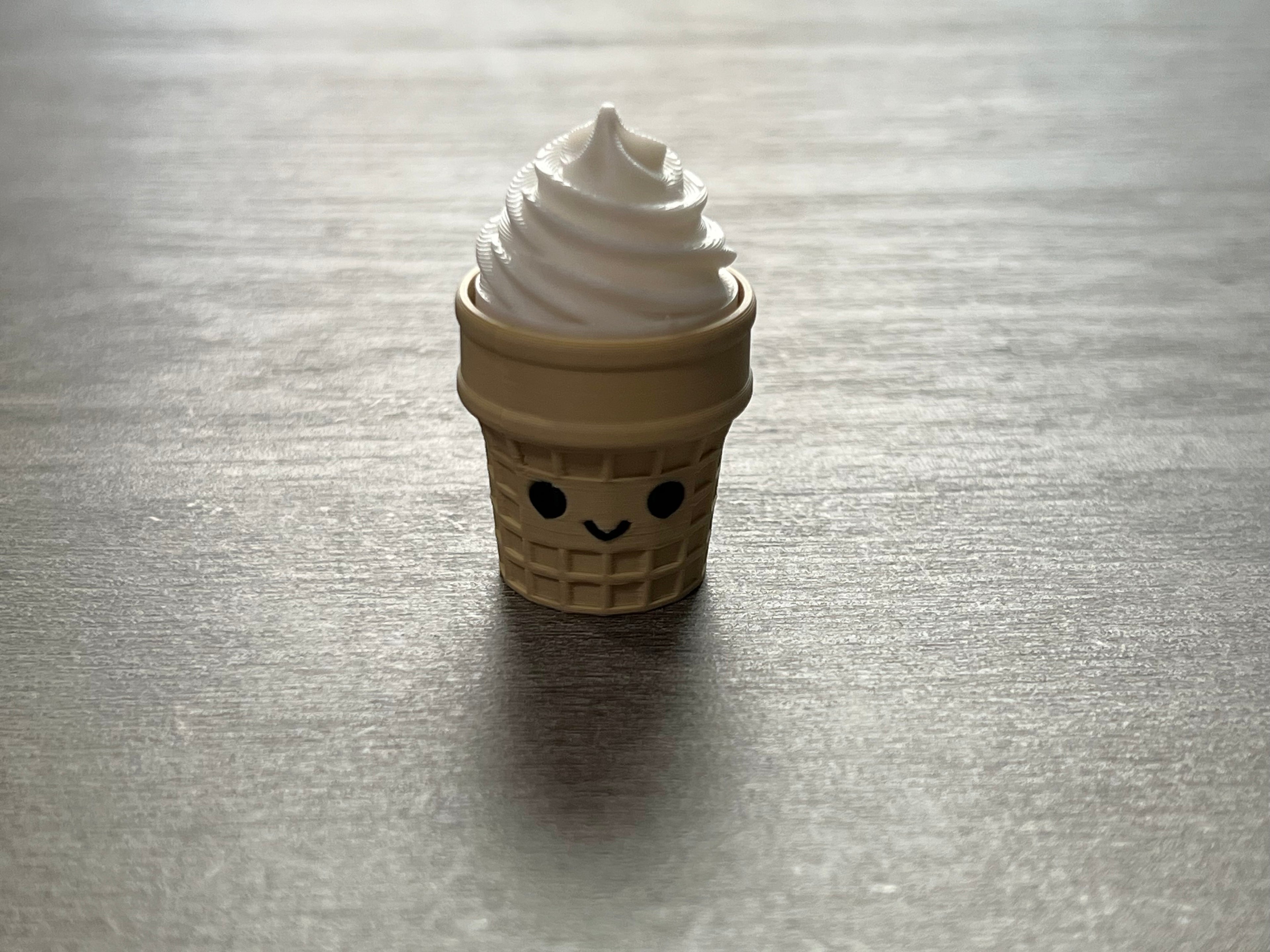 Ice Cream Cone Fidget Clicker 3D Print