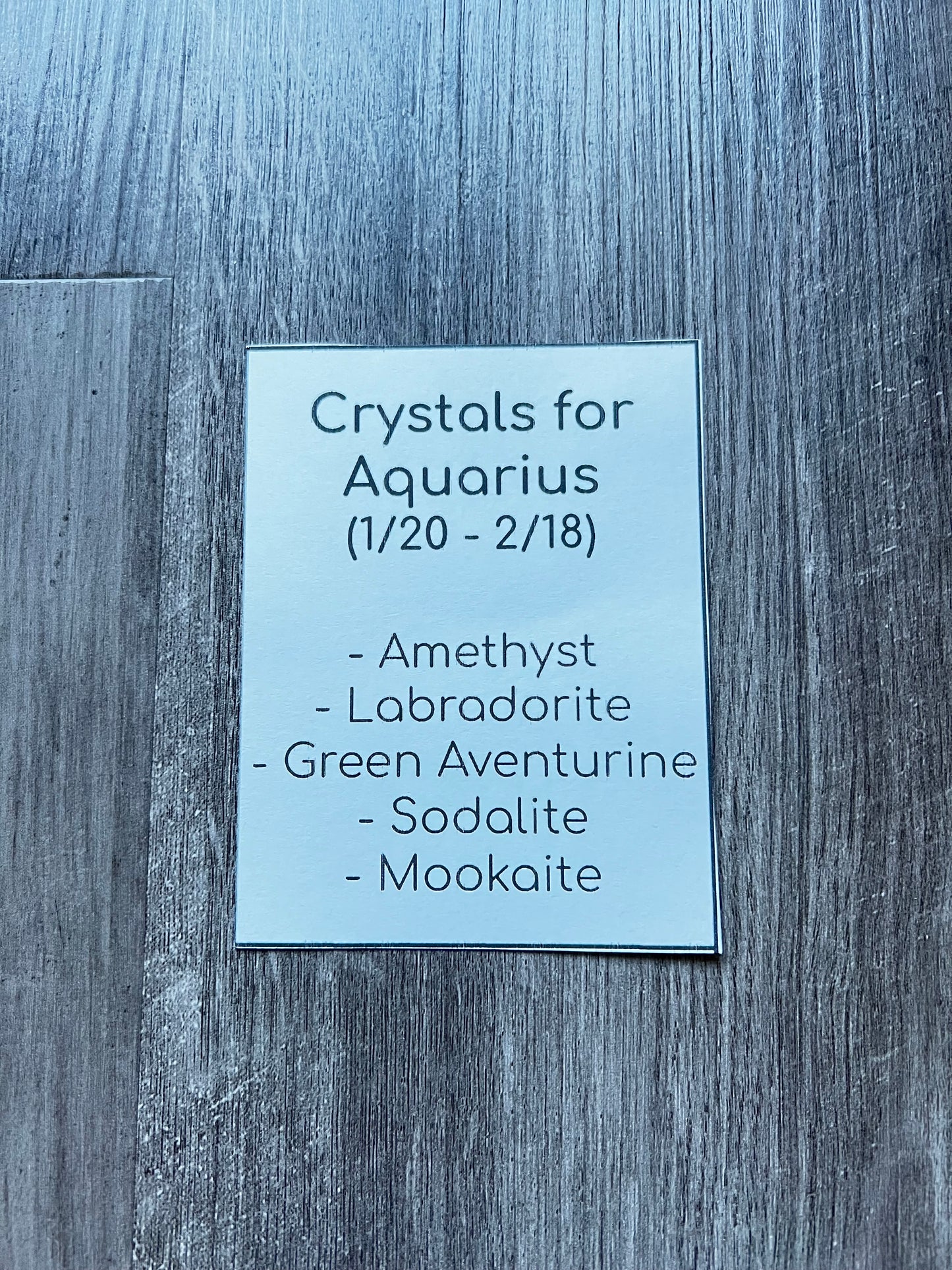 Crystals for Aquarius