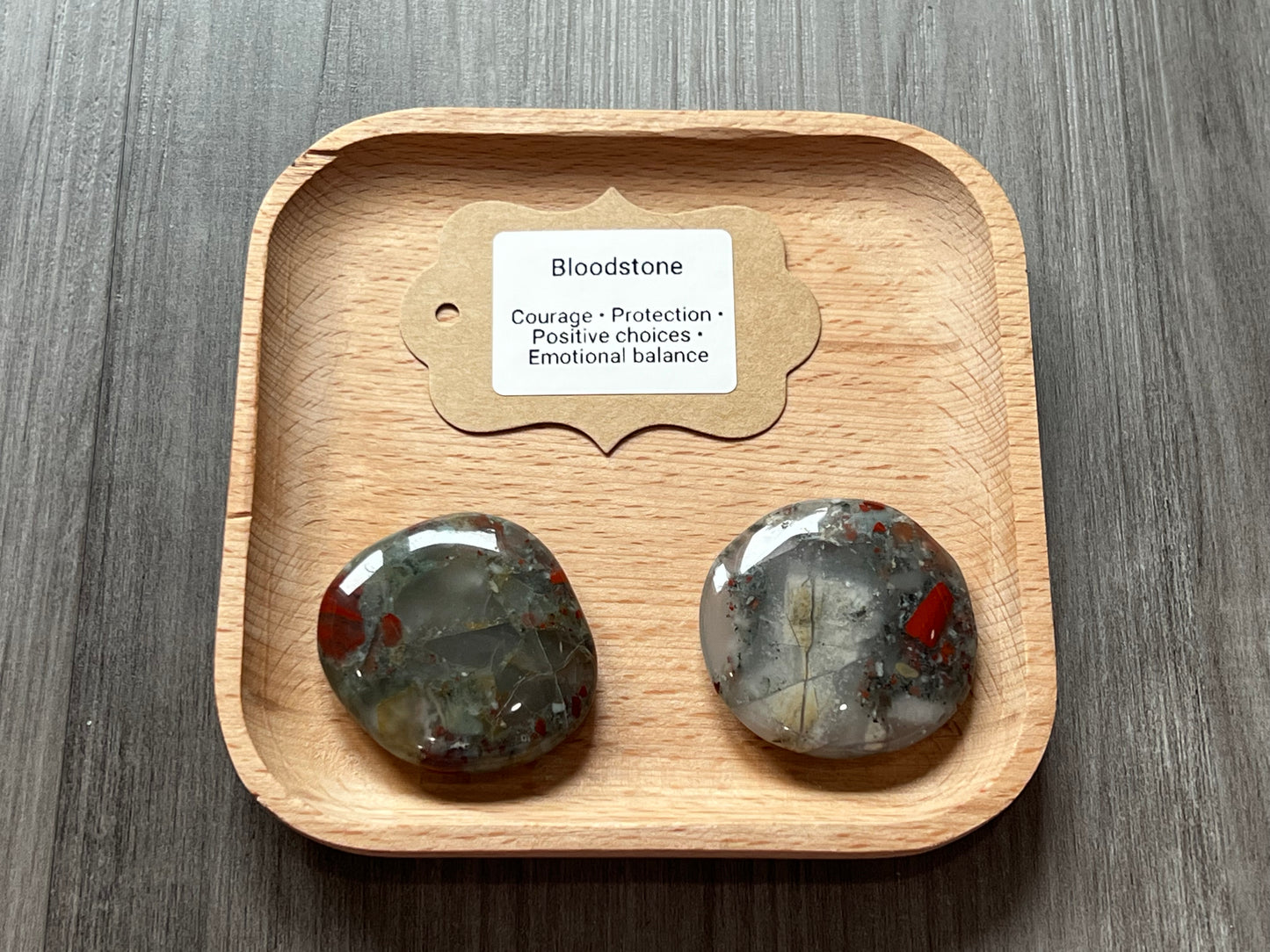 Blood Stone Palm Stone