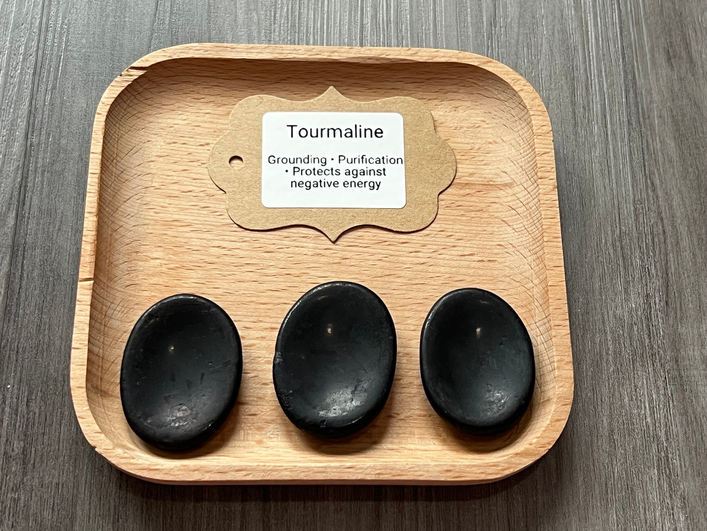Black Tourmaline Worry Stone
