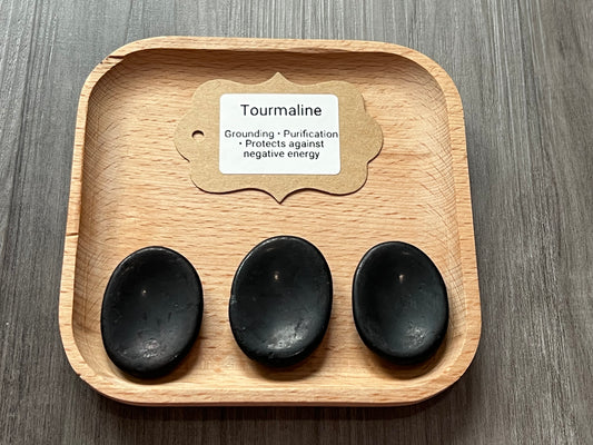 Black Tourmaline Worry Stone