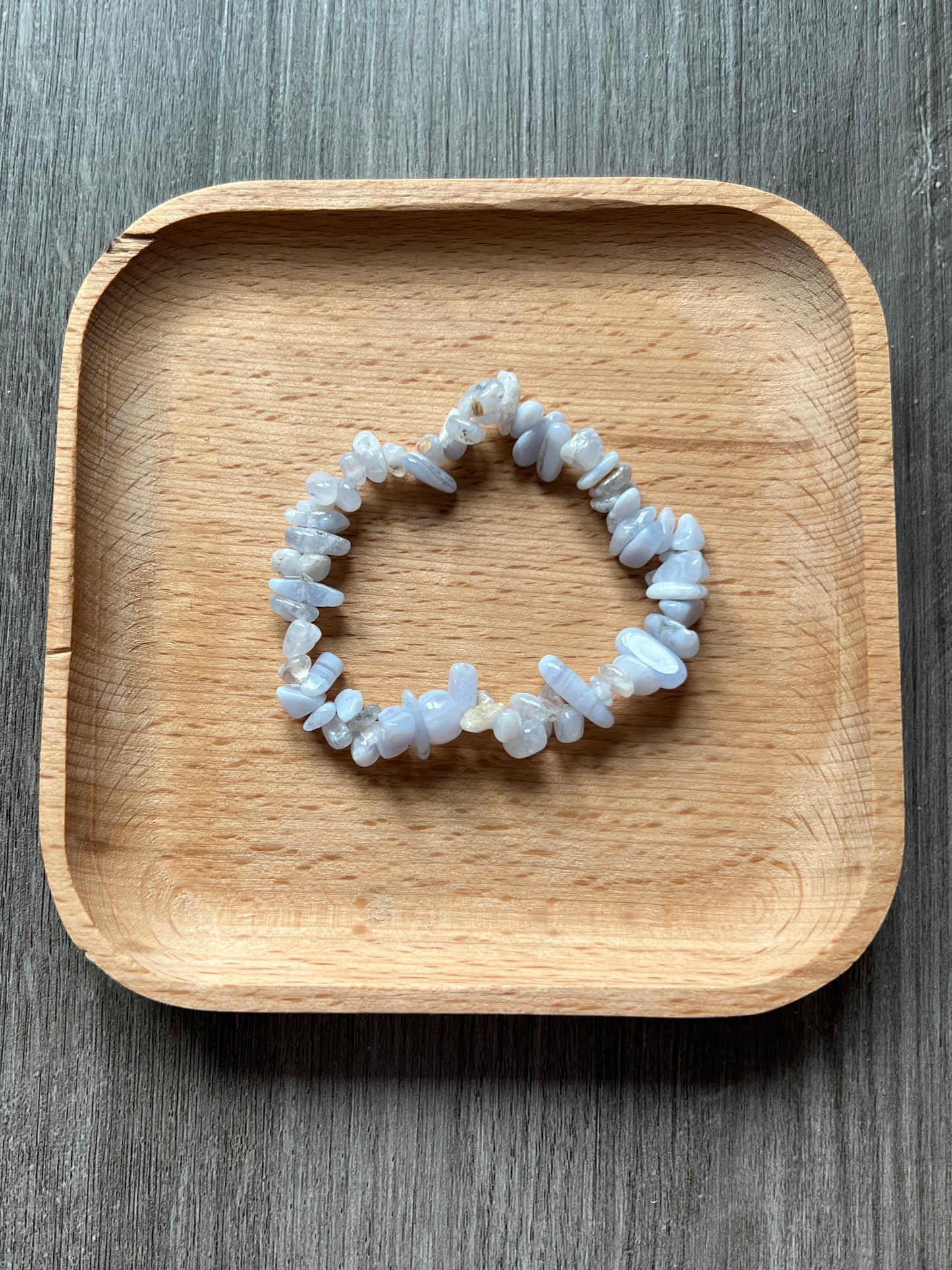 Blue Lace Agate Chip Bracelet