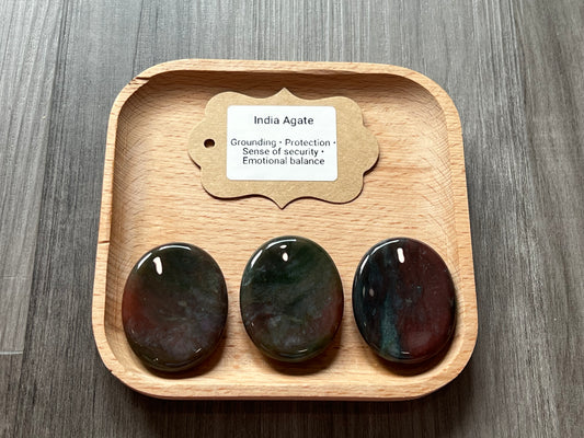 India Agate Worry Stone