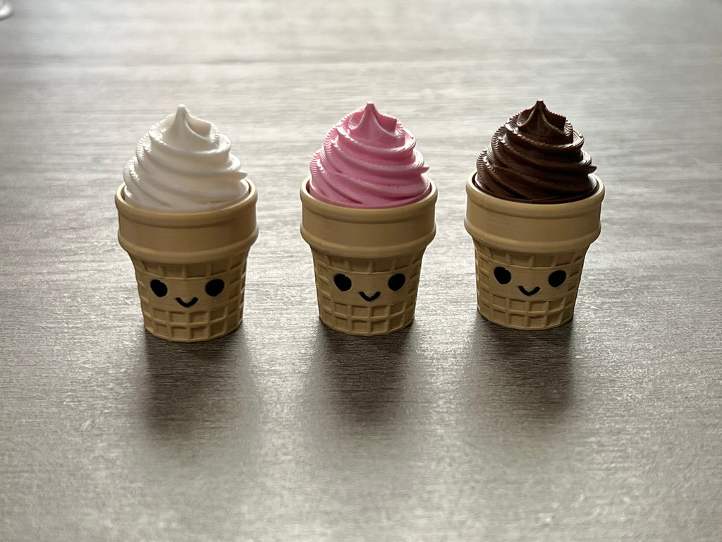Ice Cream Cone Fidget Clicker 3D Print