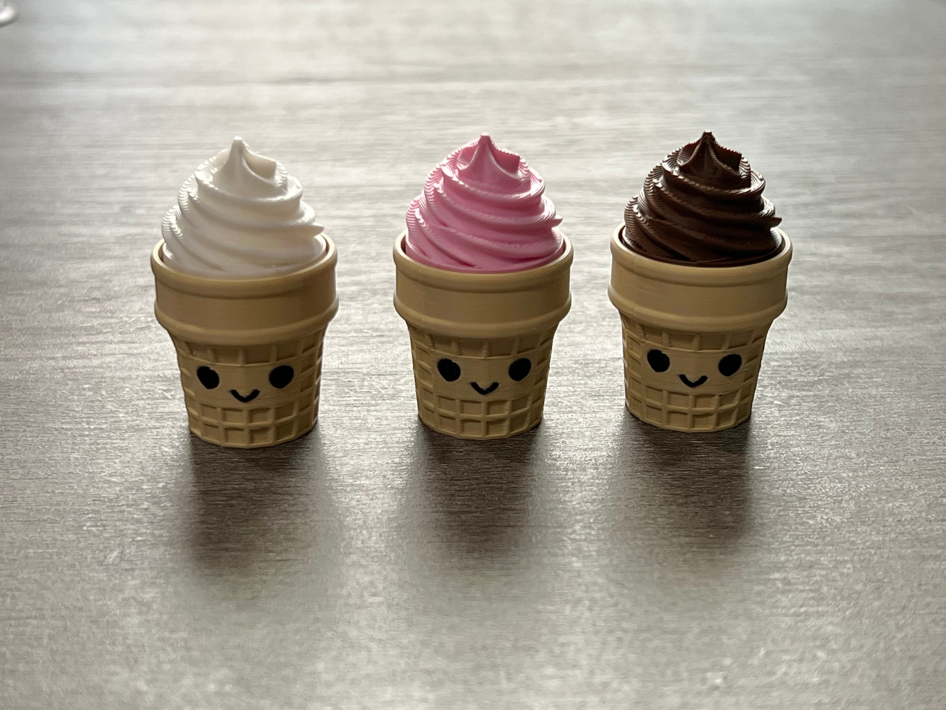 Ice Cream Cone Fidget Clicker 3D Print