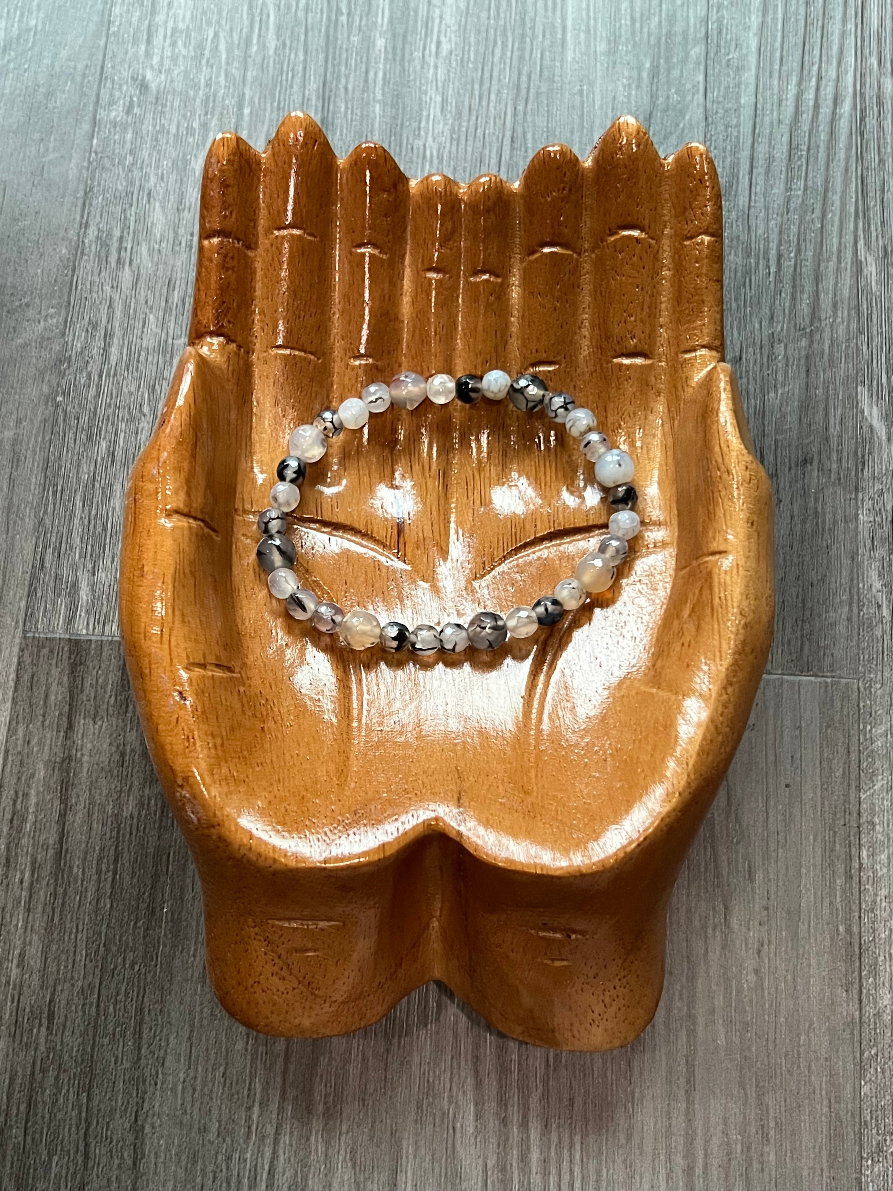 Black Dragon Vein Bracelet - 6 and 8 mm