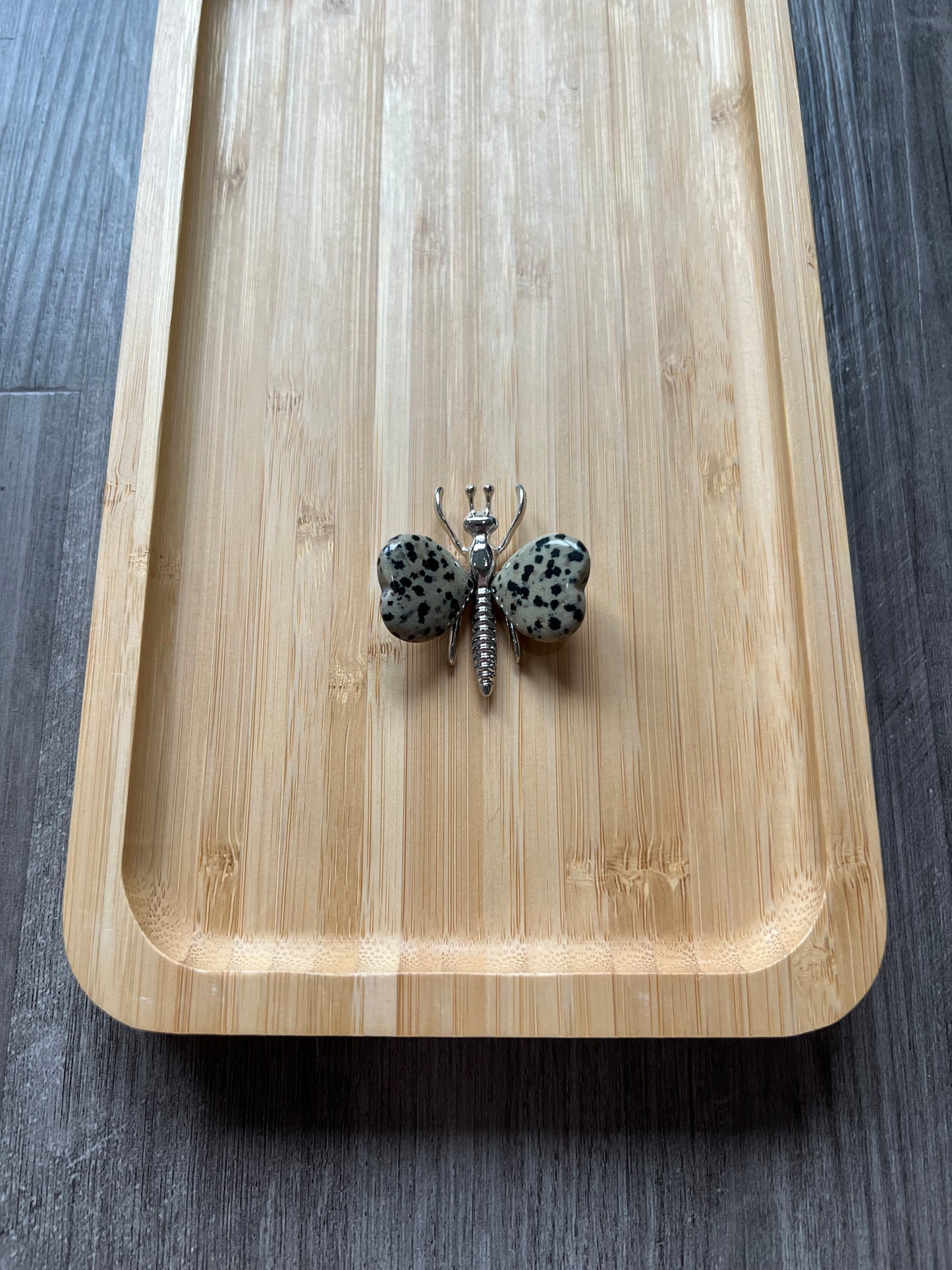 Dalmatian Jasper Butterfly Crystal