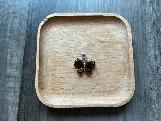 Tiger Eye Butterfly Pendant