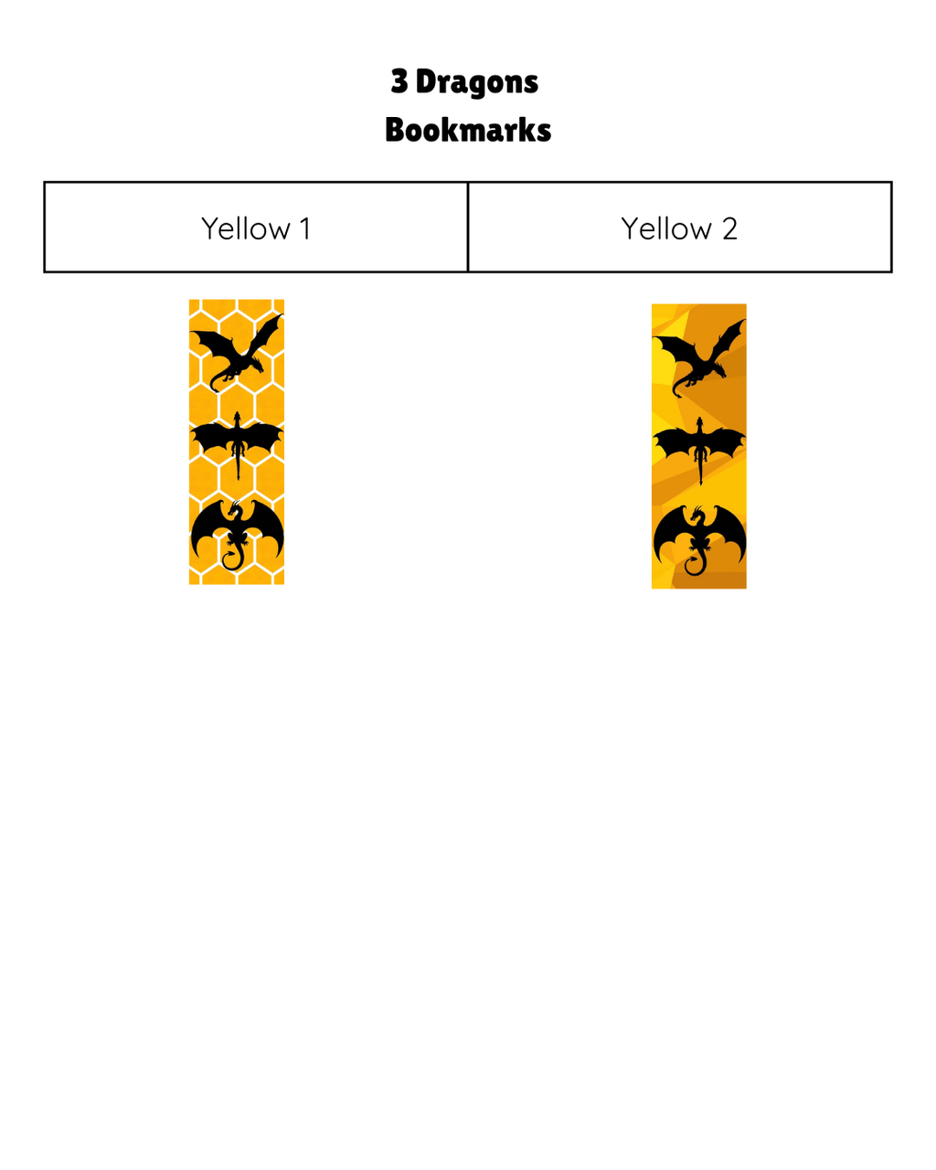 3 Dragons - Bookmark