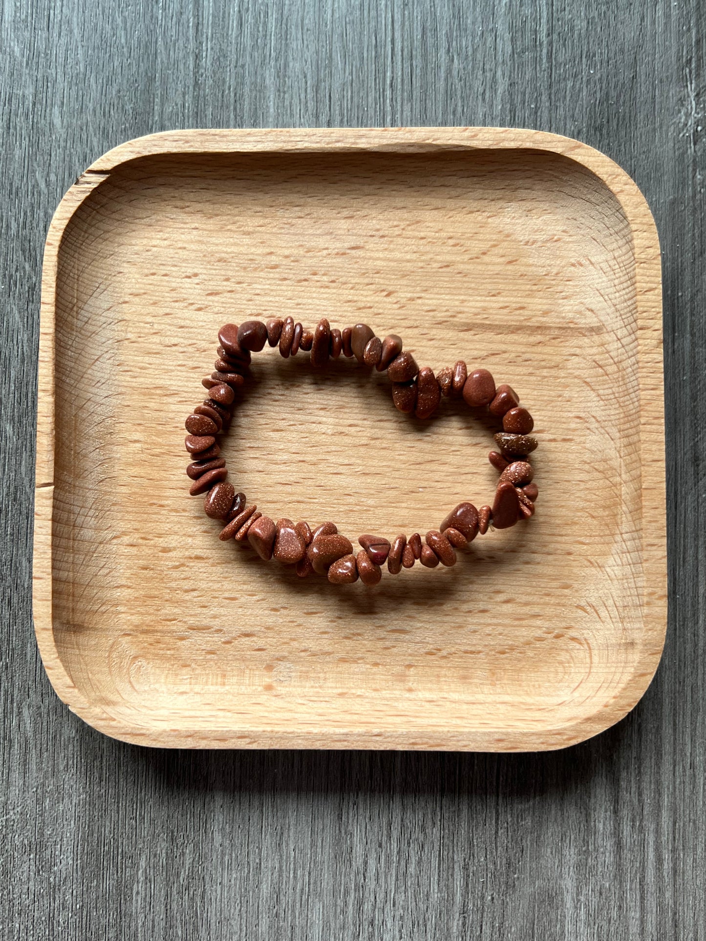Red Goldstone Chip Bracelet