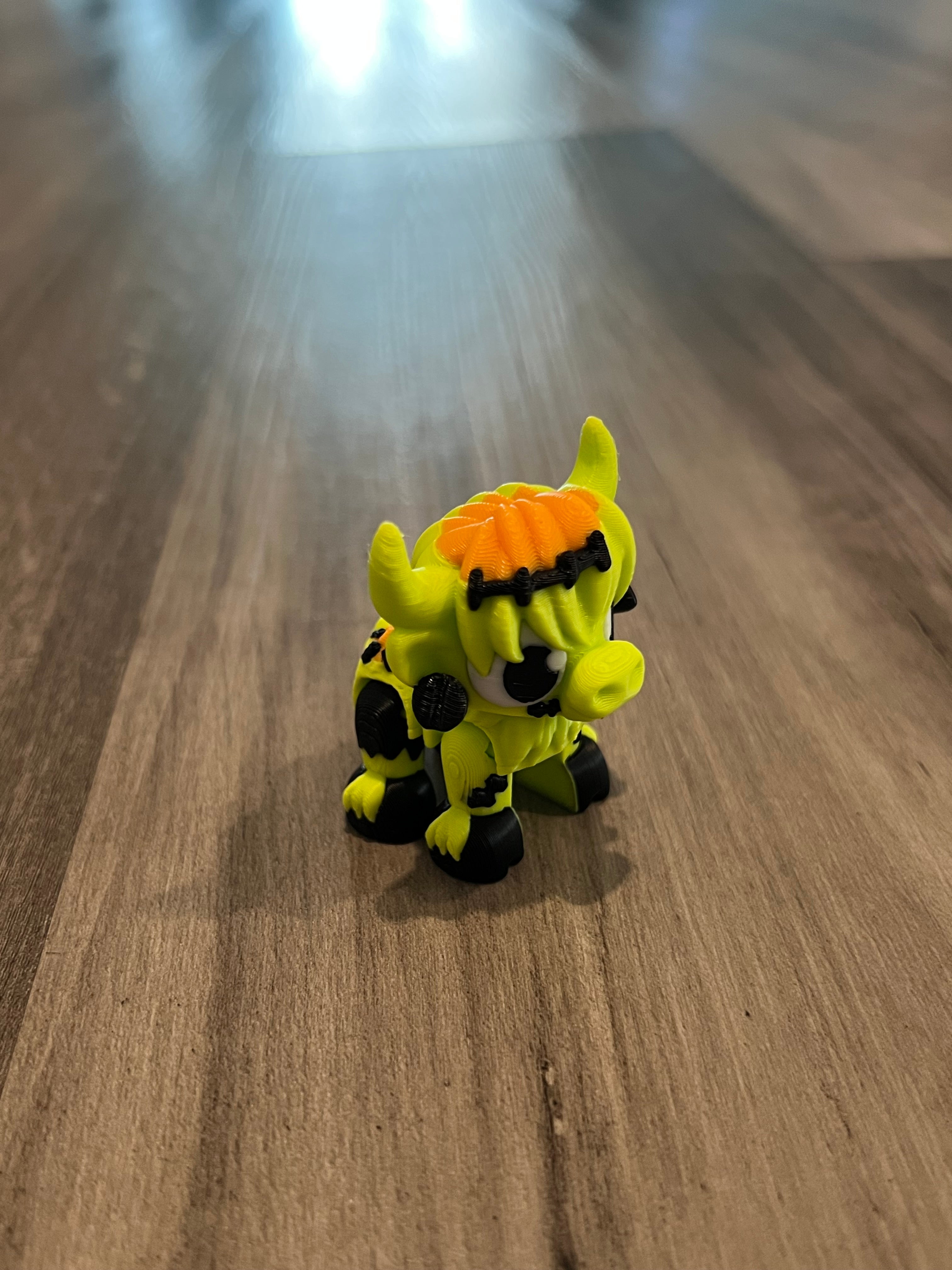 Articulated Highland Cow - Halloween - 3D Print