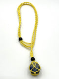 Yellow Hemp Necklace w/ Sodalite Stone
