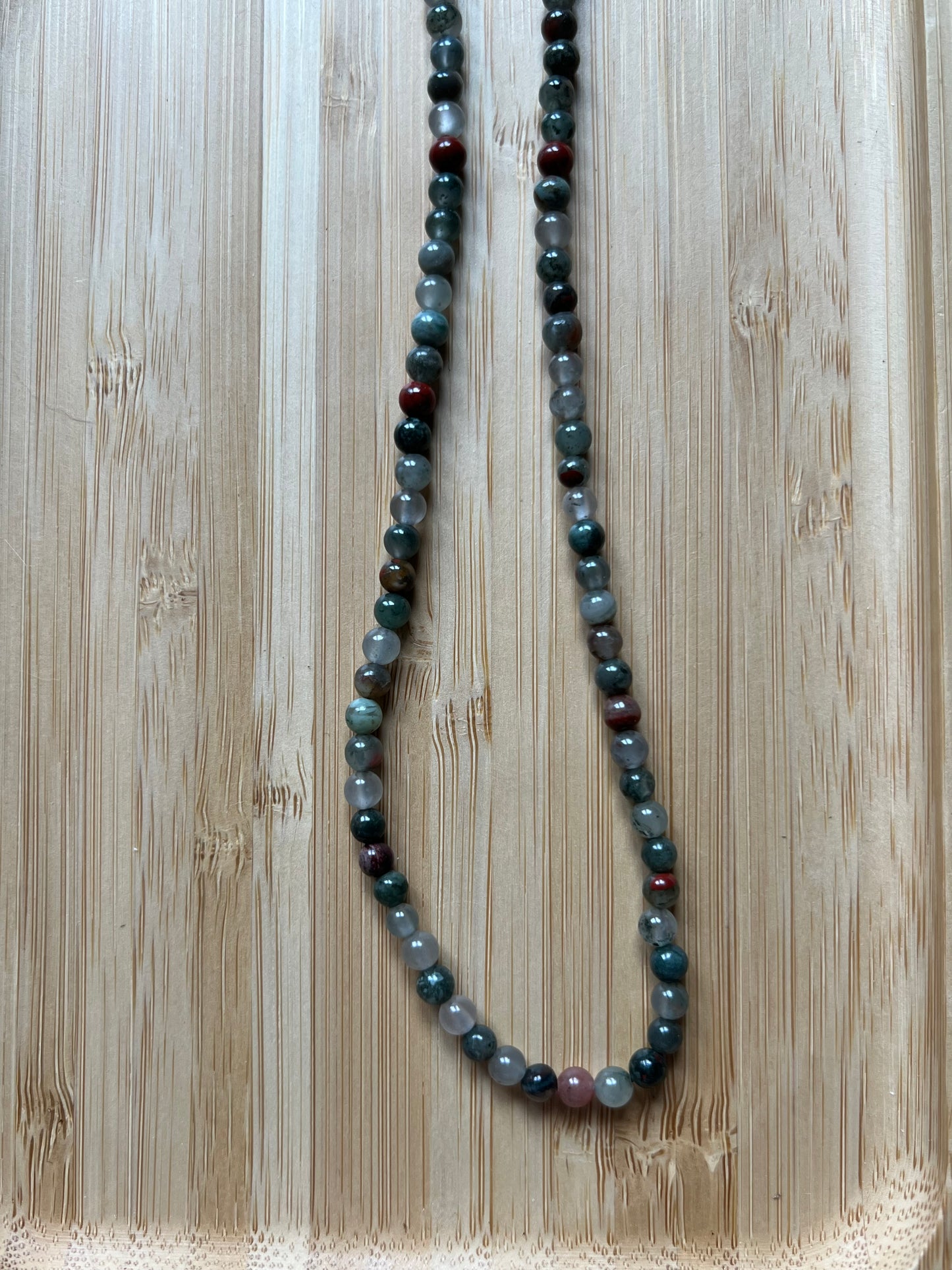 Bloodstone Necklace - 4 mm