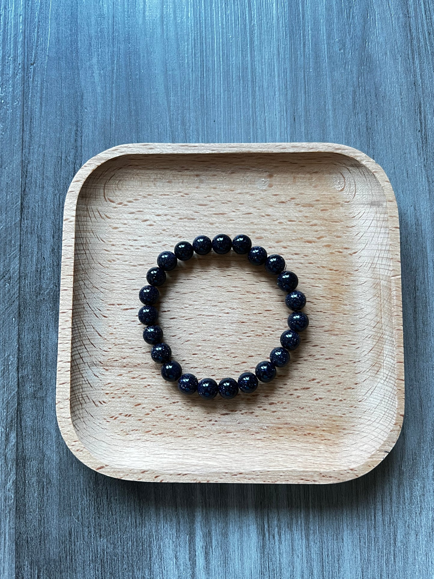 Blue Sandstone Bracelet - 8 mm