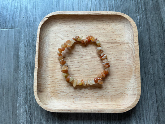 Orange Aventurine Chip Bracelet