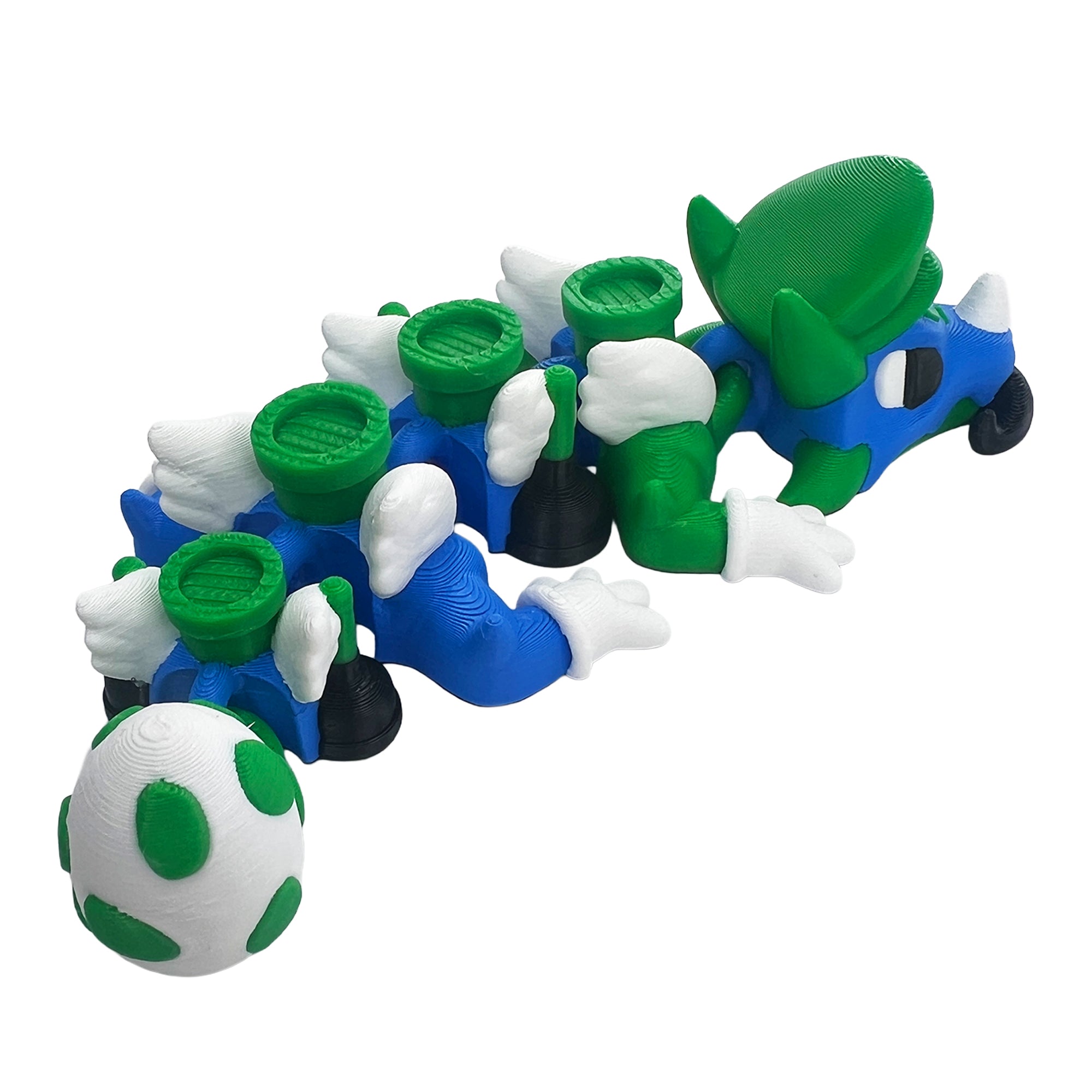 Blue Plumber Dragon - Small - 3D Print