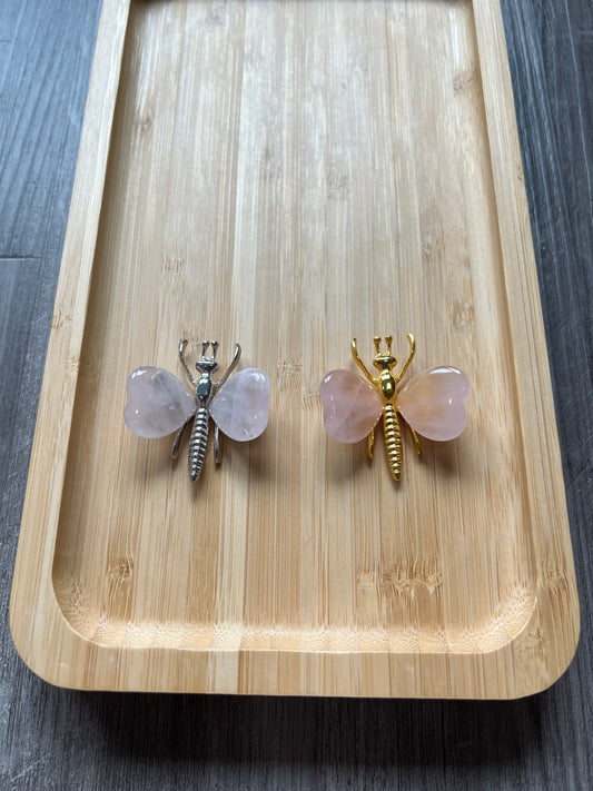 Rose Quartz Butterfly Crystal