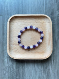 Amethyst and Rose Quartz Bracelet - 8 mm