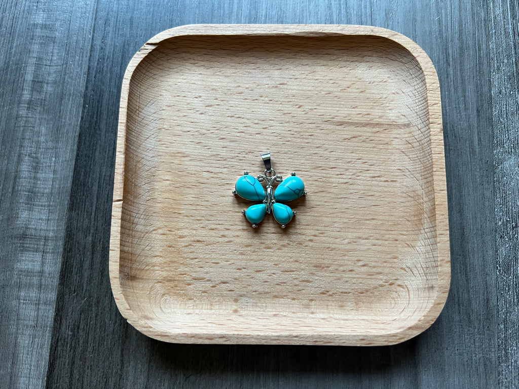 Turquoise Butterfly Pendant Necklace