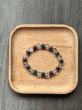 Clear Quartz & Iridescent Hematite Bracelet - 8 mm