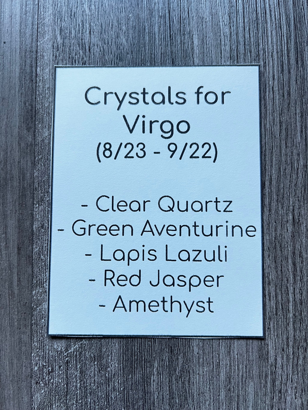 Crystals for Virgo