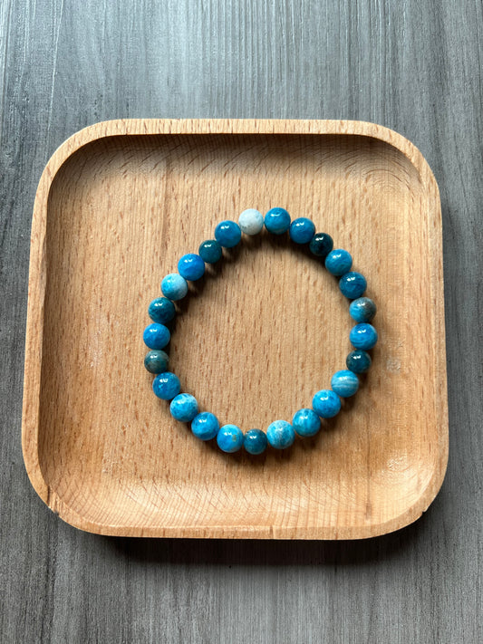 Blue Apatite Bracelet - 8 mm