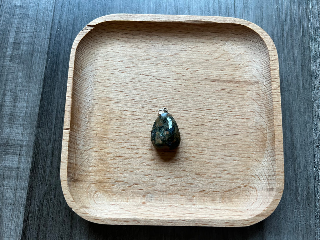 Rhyolite Tumbled Stone Pendant Necklace