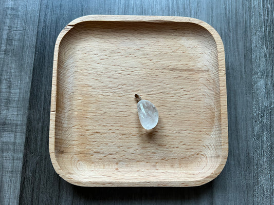 Clear Quartz Tumbled Stone Pendant