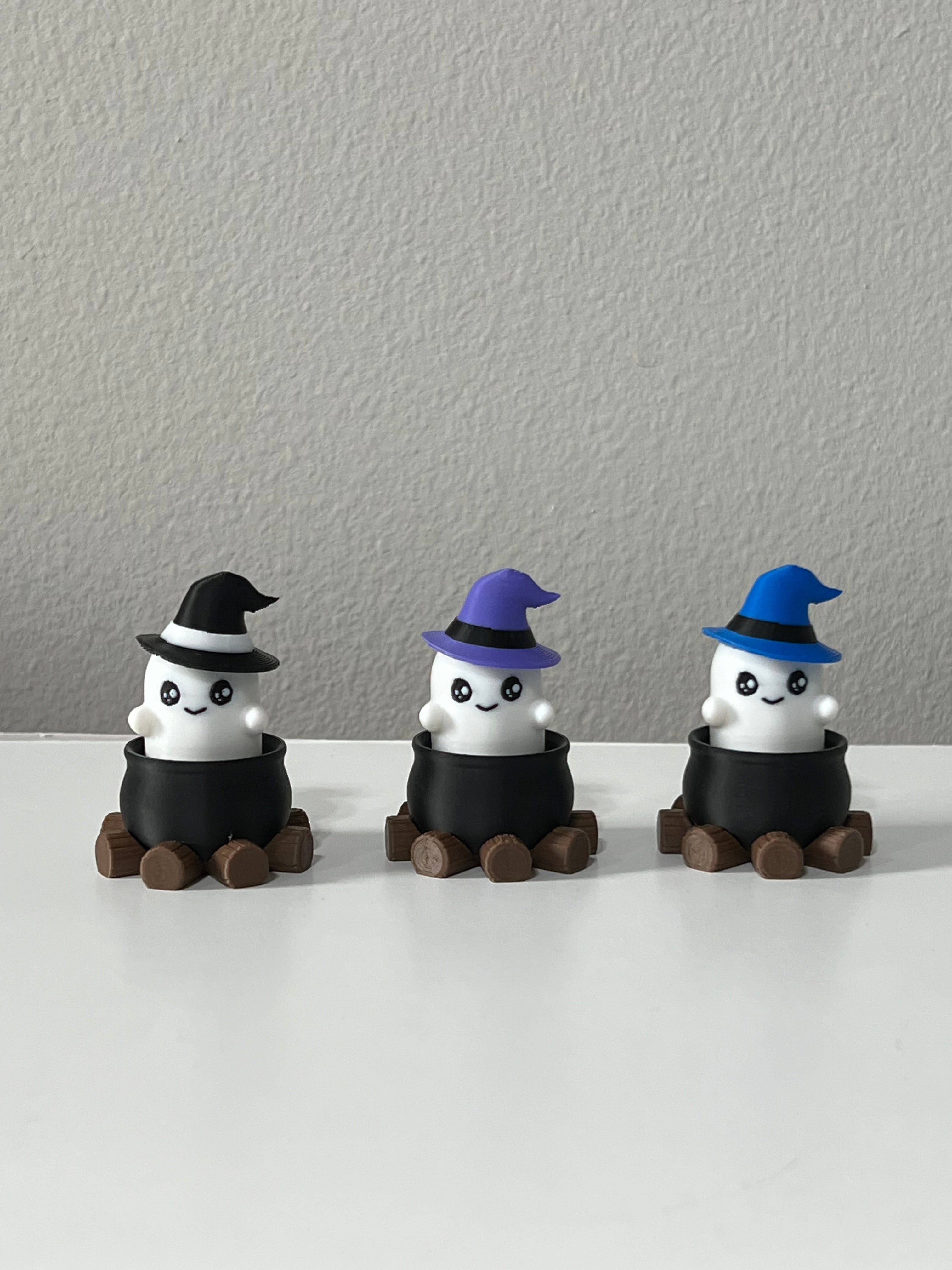 Ghost Witch Fidget Clicker 3D Print