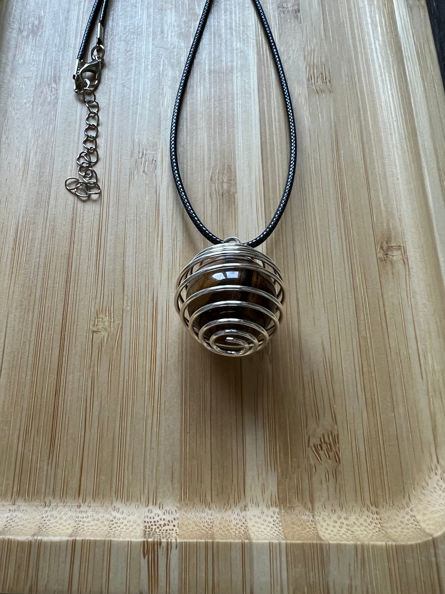 20 mm Tiger Eye Stone Necklace