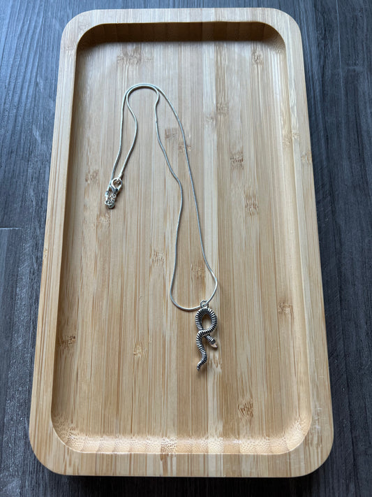 Silver Snake on Silver Snake Chain