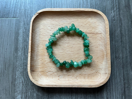 Green Aventurine Chip Bracelet