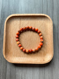 Orange Sea Sediment Jasper Bracelet - 8 mm