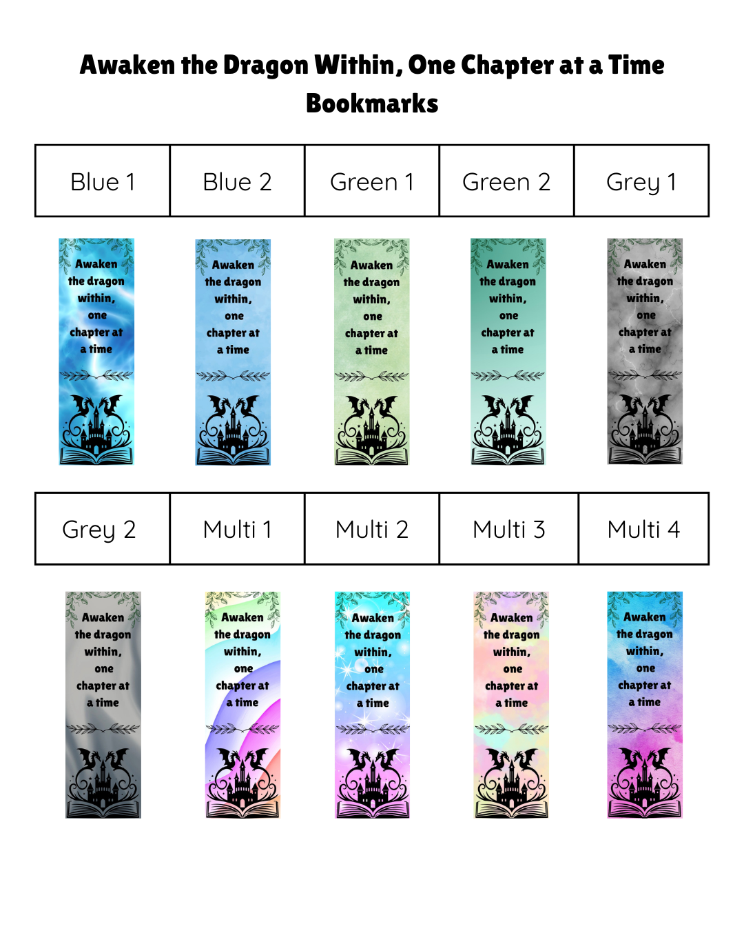 Awaken the Dragon Within, One Chapter at a Time - Bookmark